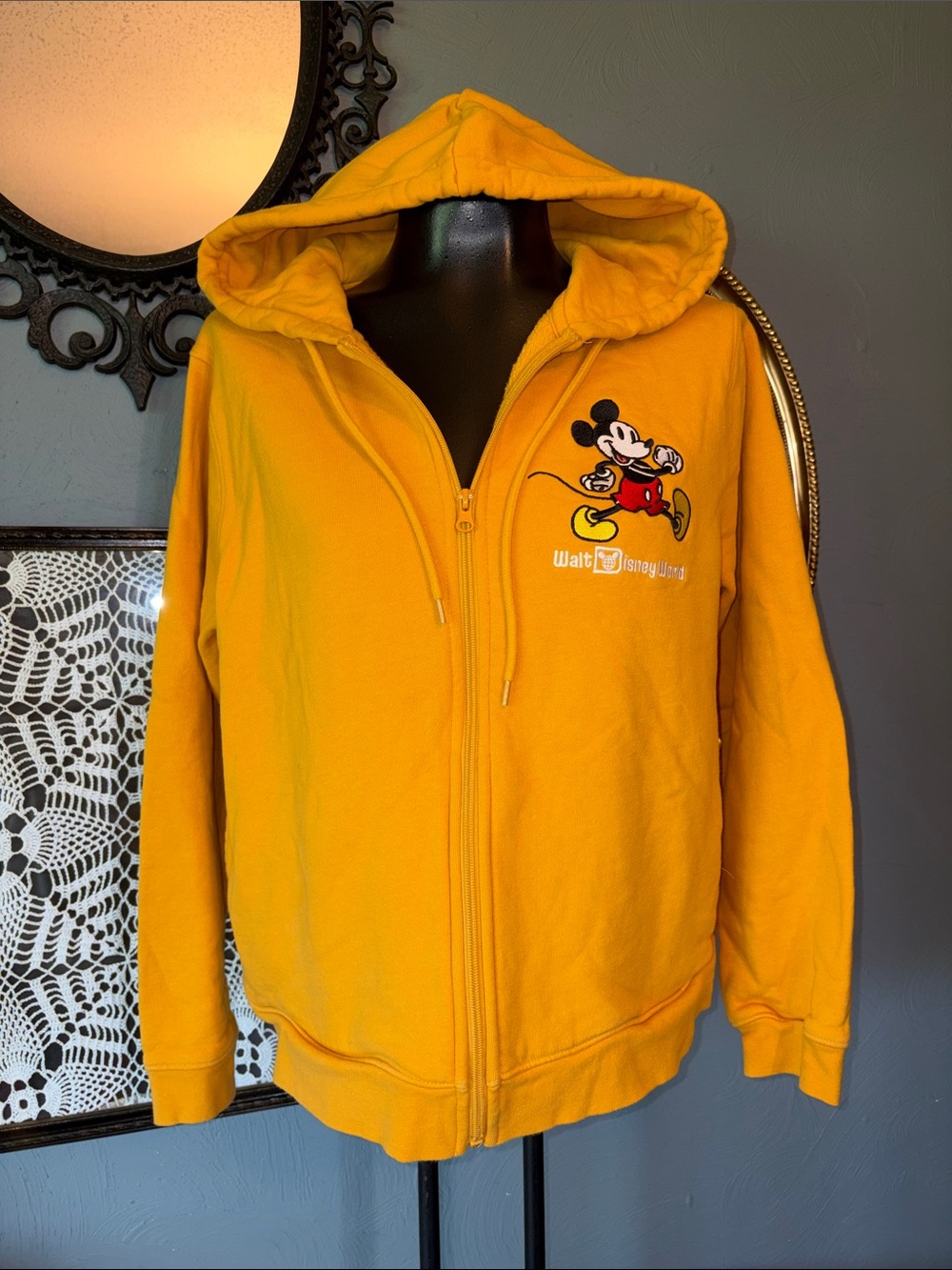 Disney Yellow Mickey Mouse Full-Zip Hoodie